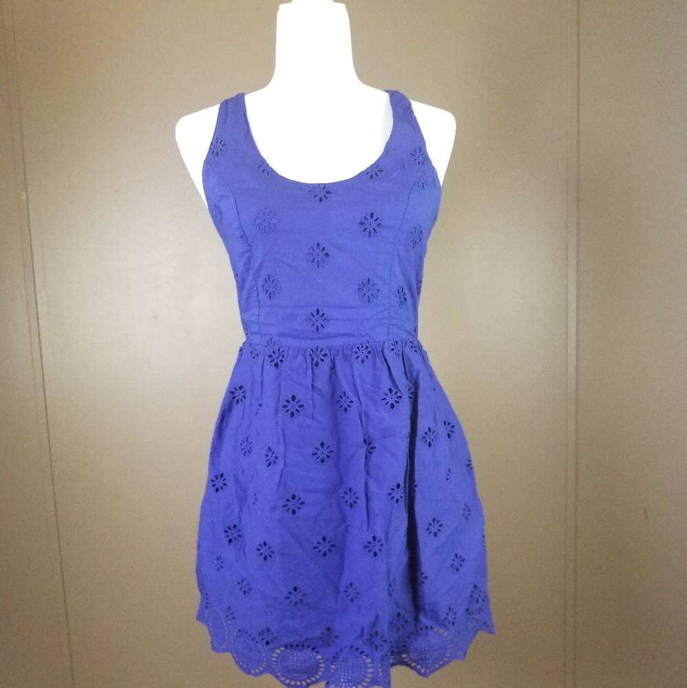 Blue mini dress